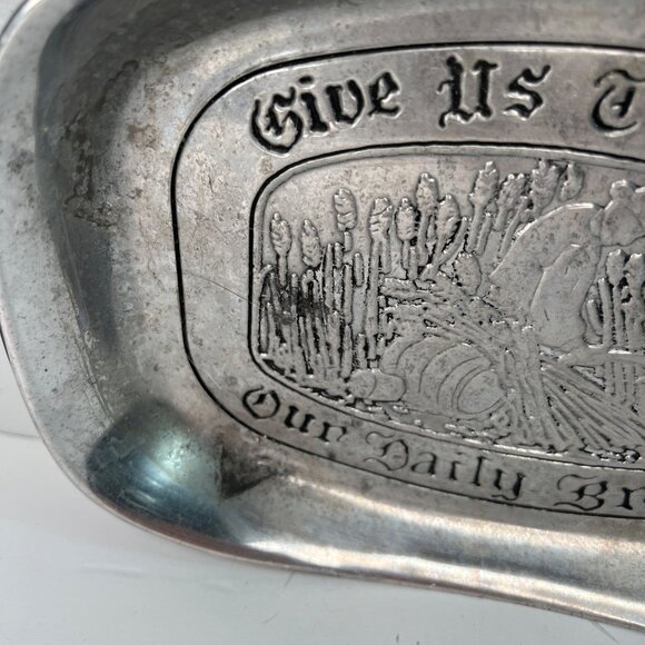 Wilton Armetale Biblical Scripture Pewter Tray Rectangular Metal Dish #232024 - Picture 3 of 9